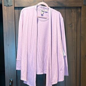 Chico's Light Pink Open Front Cardigan